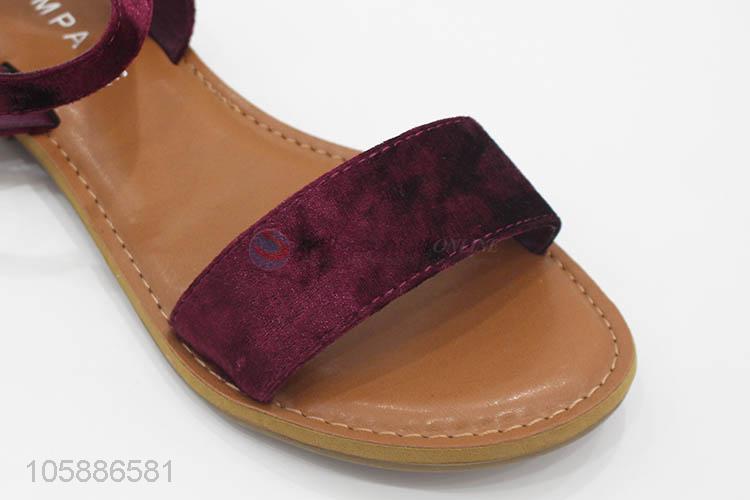 Manufacturer custom fashion women cloth flat sandals