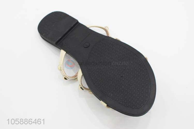 Hot selling ladies flat rivets slides upper dress slippers