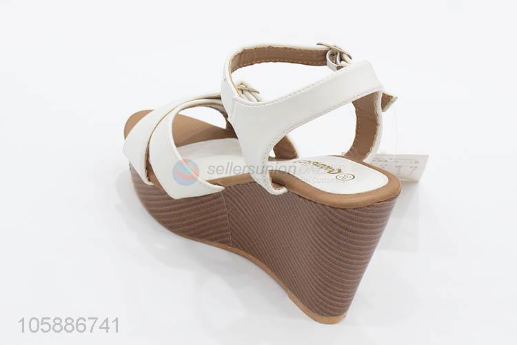 OEM factory stylish summer outdoor slope heel women sandals