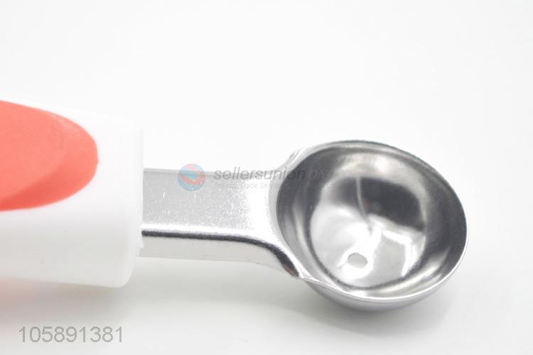 Promotional stainless steel ice cream spoon with plastic handle