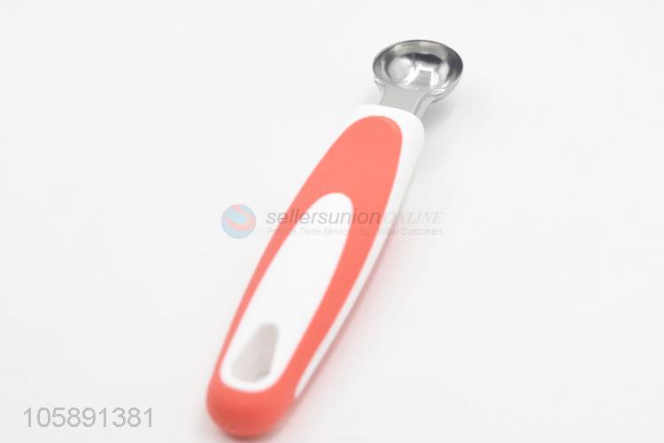 Promotional stainless steel ice cream spoon with plastic handle