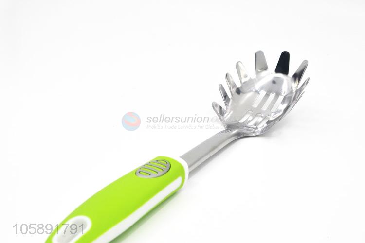 Fashion handy stainless steel spaghetti scoop with plastic handle