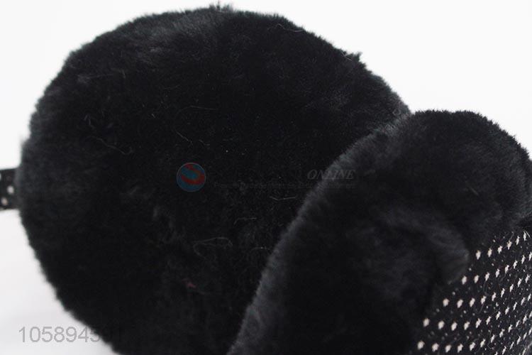 Cheap and High Quality Wave Point Bow Winter Warm Woman Earmuffs