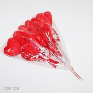 Top selling 12pc red heart shaped bubble flower festival decorations