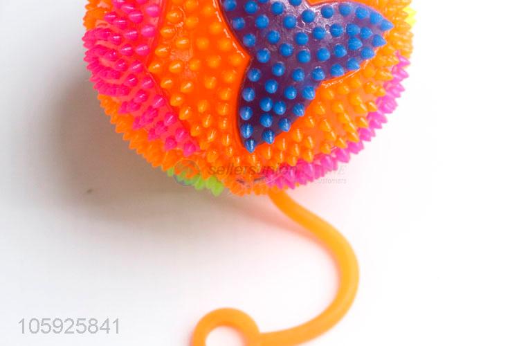 Factory price children TPR toy ball spiky leaf ball