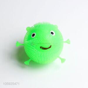 Superior quality kids TPR puffer ball spiky smiling ball