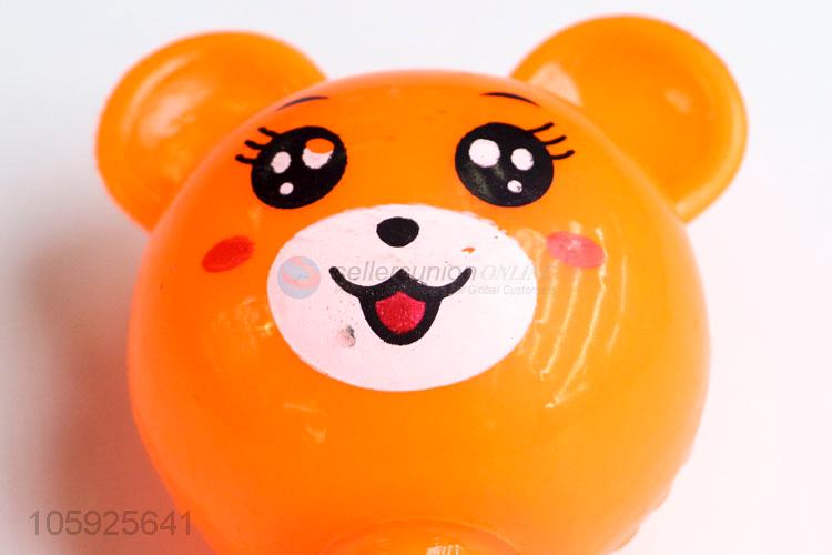 Manufacturer custom children TPR puffer ball squishy bear toy