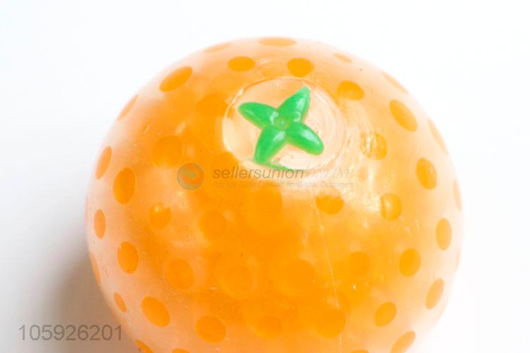 ODM factory kids squeez toy orange smash water ball