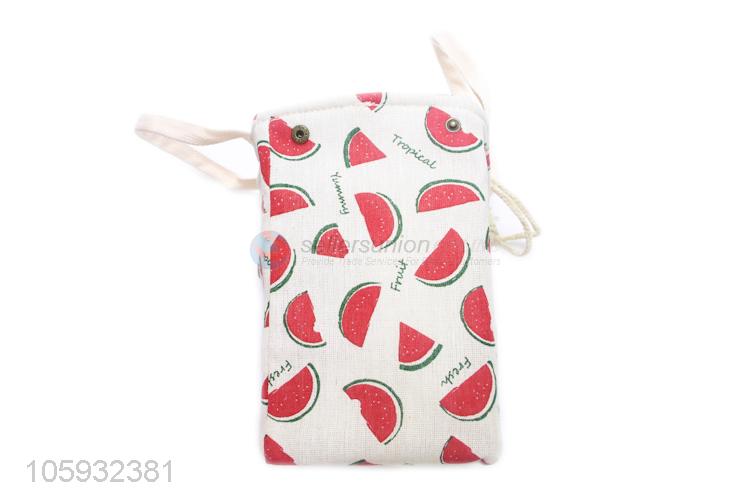 Low Price Watermelon Pattern Cotton and Linen Lunch Bag