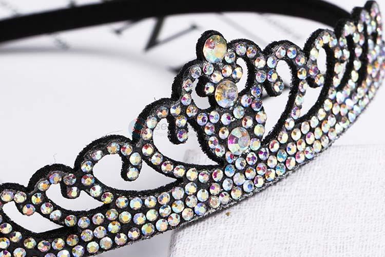 Wholesale Crown Design Diamond Hair Hoop Cheap Headwear