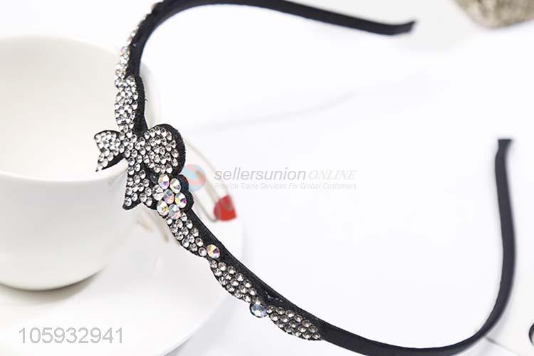 New Arrival Diamond Bowknot Hair Hoop Iron Hair Clasp