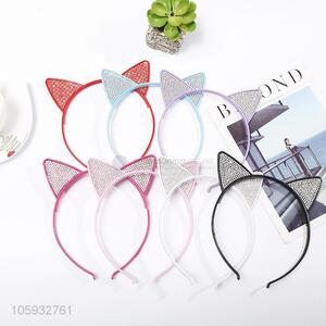 Cute Design Diamond Cat Ear Headband Fashion Hair Hoop