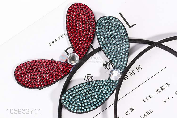 High Quality Rabbit Ear Iron Hair Hoop With Big Diamond