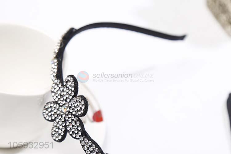 Fashion Diamond Flower Accessories Hair Hoop