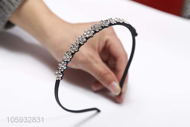 Unique Design Diamond Flower Accessories Hair Hoop