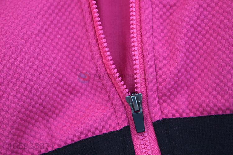 Good Quality Colorful Zipper Sports Bra