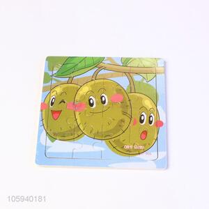 Most Popular Cartoon Kiwi Fruit Education Wooden Toy Jigsaw Puzzles