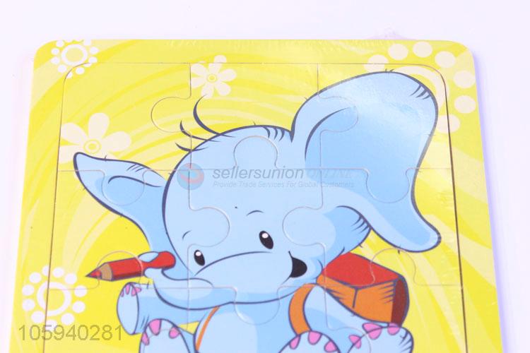 Best Price Cartoon Elephant  Pattern Educational Wood Puzzle for Baby