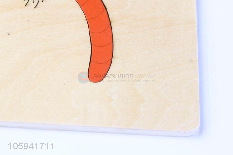 Hot Selling Cartoon Pattern Educational Wood  Puzzle for Baby