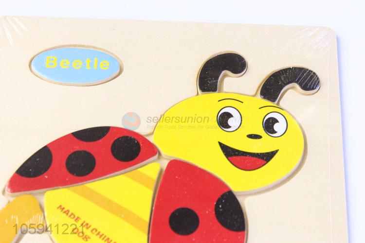 Factory Sales Baby Toys Cute 3D Bee Wooden Puzzle