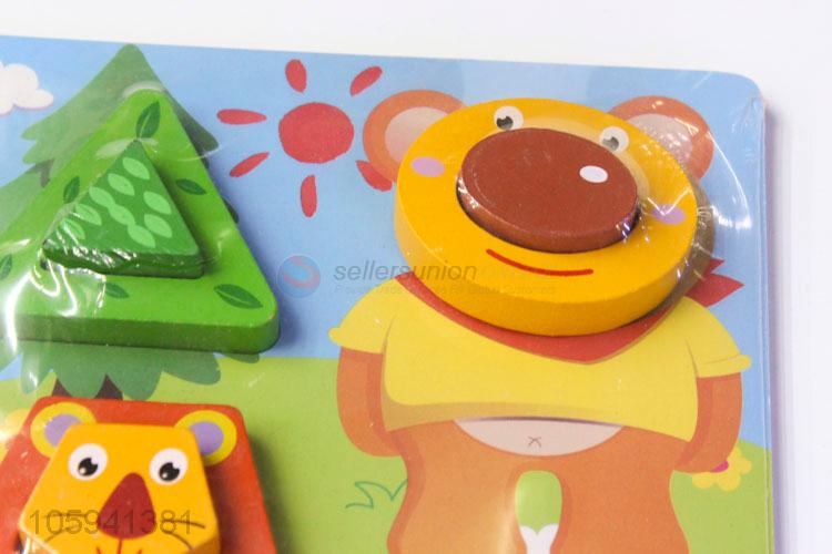 Promotional Gift 3D Cartoon Animal Puzzle Wooden Toys Educational Wooden Puzzle