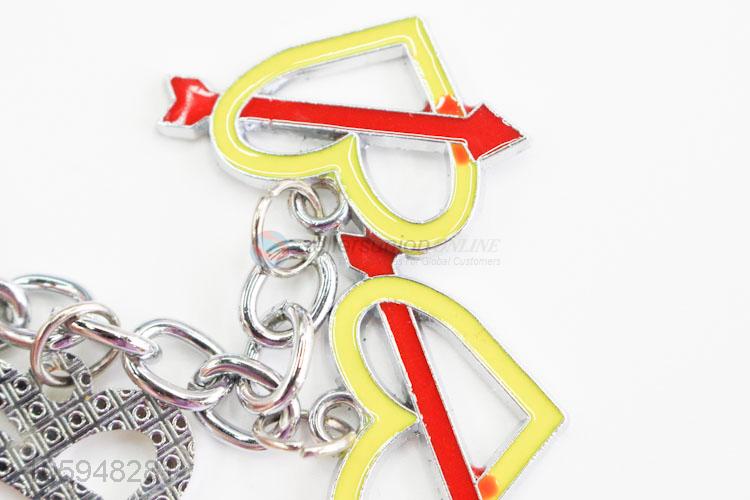 Factory Direct High Quality An Arrow Through Heart Shaped Keychain