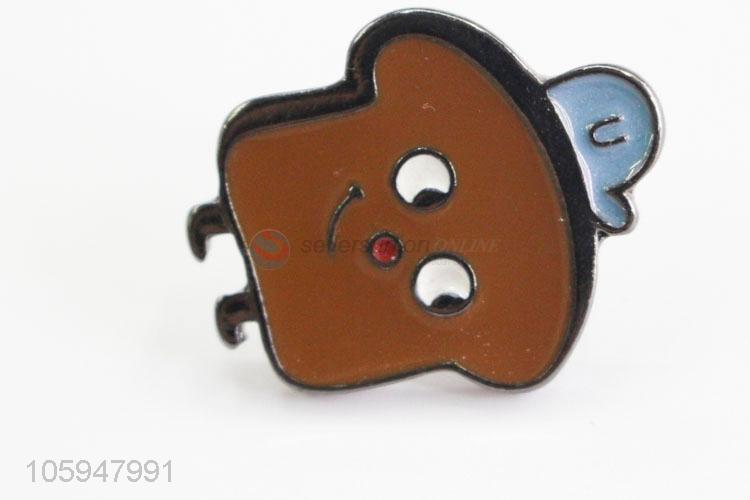 Superior Quality Cartoon Bread Shape Alloy Brooch