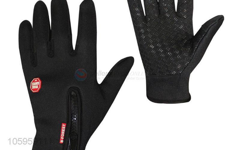 Hot selling polar fleece full finger cycling gloves warm glove