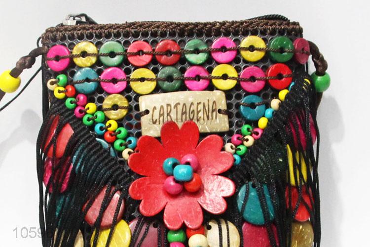 Popular Retro Style Handmade Beads Messenger Bag