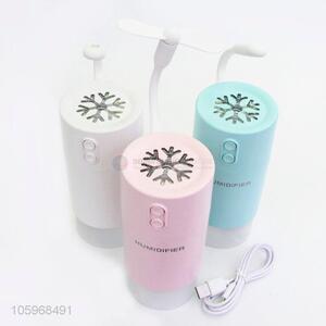 Wholesale custom multi-use mini fan usb air humidifier with led light