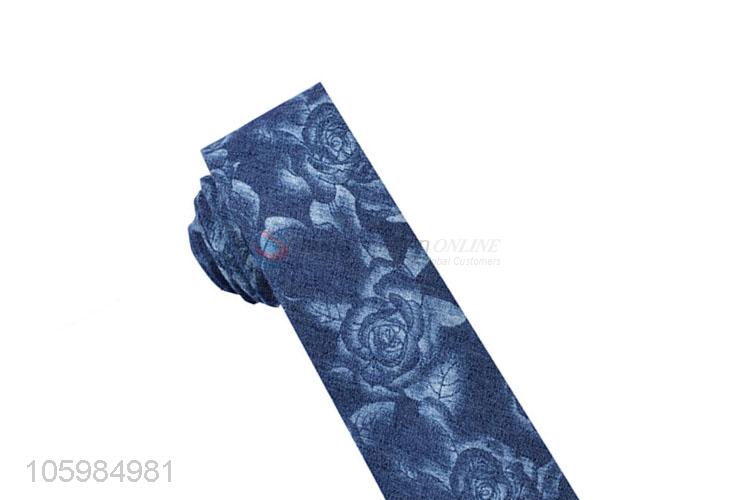 Wholesale cheap custom flower printed necktie for men