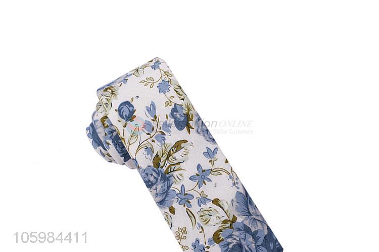 Premium quality custom flower printed necktie for men