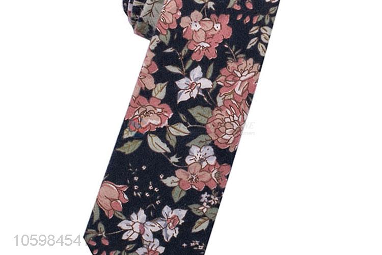 Low price fashion beautiful floral print skinny neckties