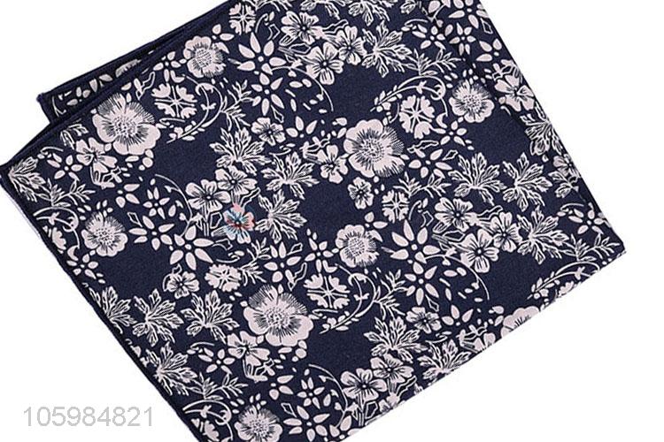 China wholesale custom logo 100% cotton men pocket square