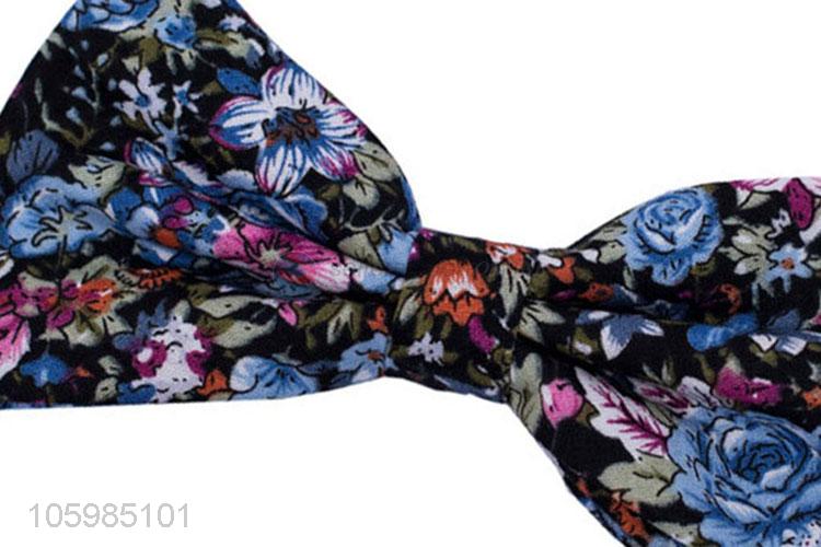 Professional supply delicate bow tie floral print bow tie