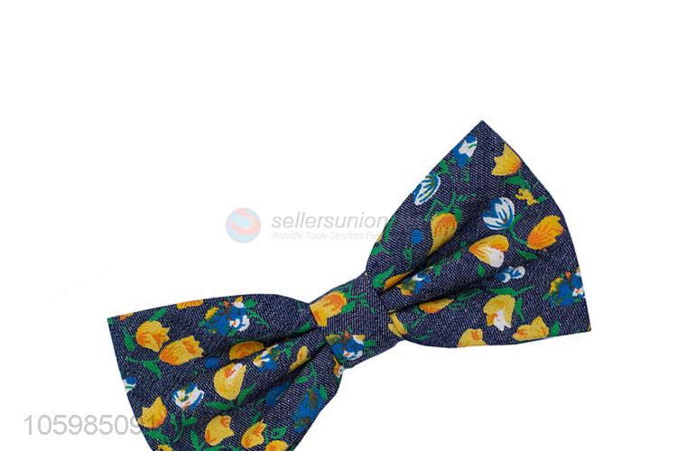 High quality custom logo 100% cotton men bow tie