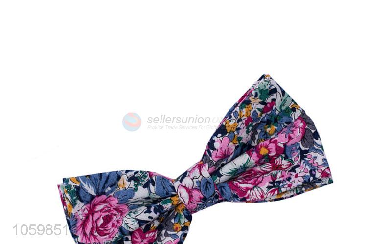Professional supply delicate bow tie floral print bow tie