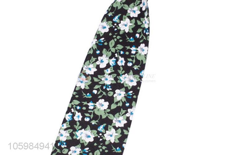 Premium quality men's skinny tie floral print necktie