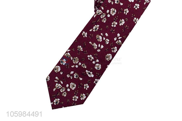 Good sale men's skinny tie floral print necktie