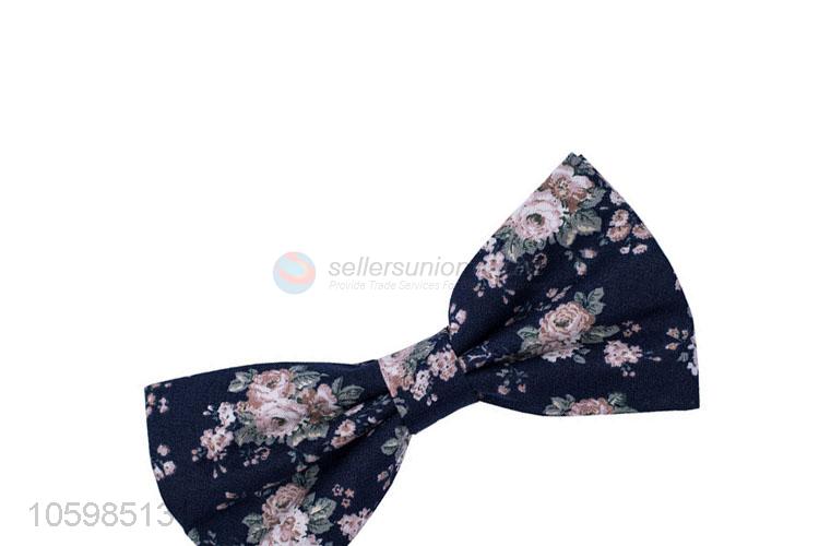 ODM factory custom flower printed bow tie for men