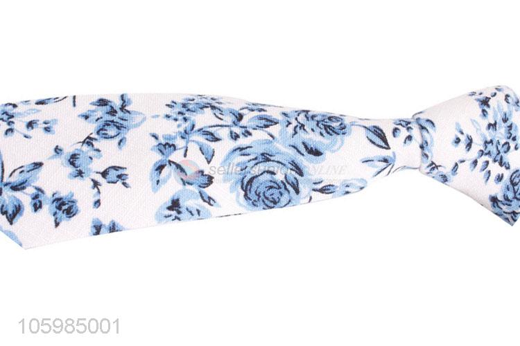 New design men's skinny tie floral print necktie