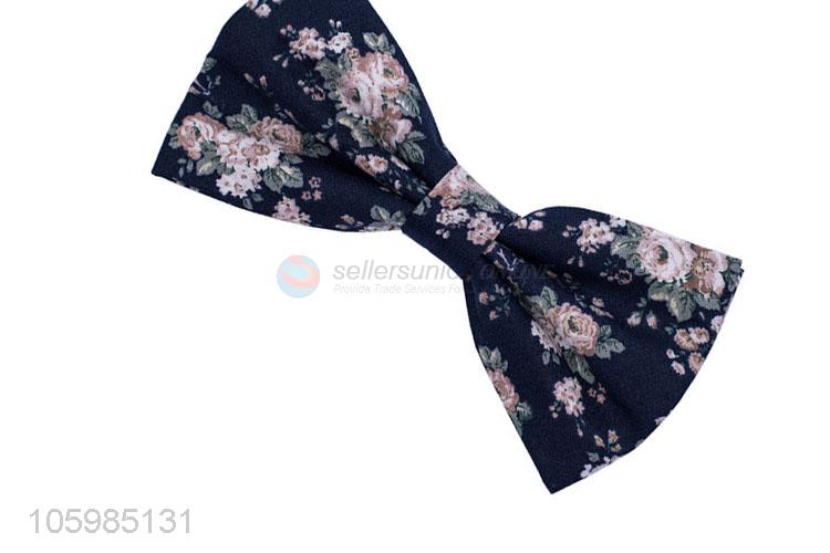 ODM factory custom flower printed bow tie for men