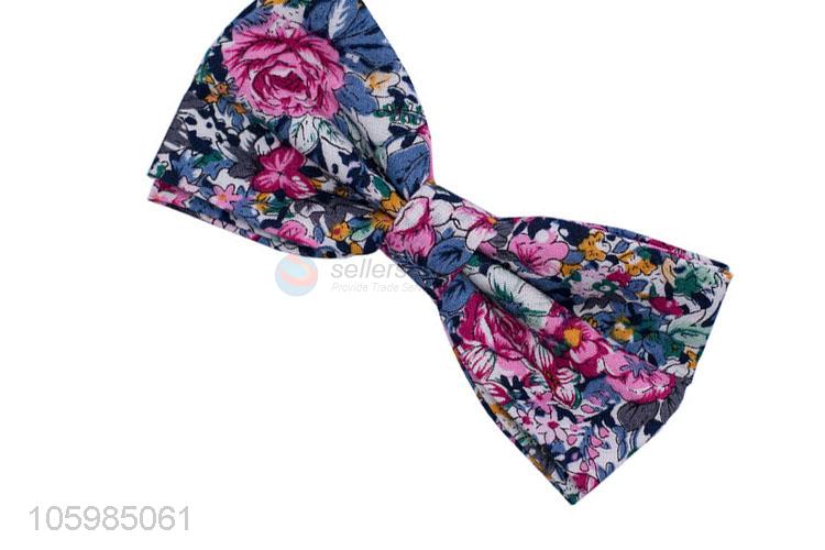 Manufacturer custom flower printed bow tie for men