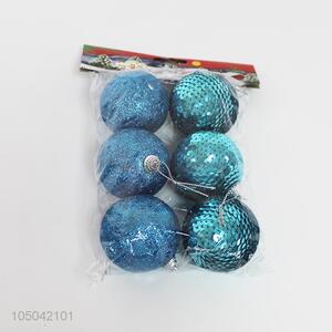 Customized 6pcs glitter christmas balls