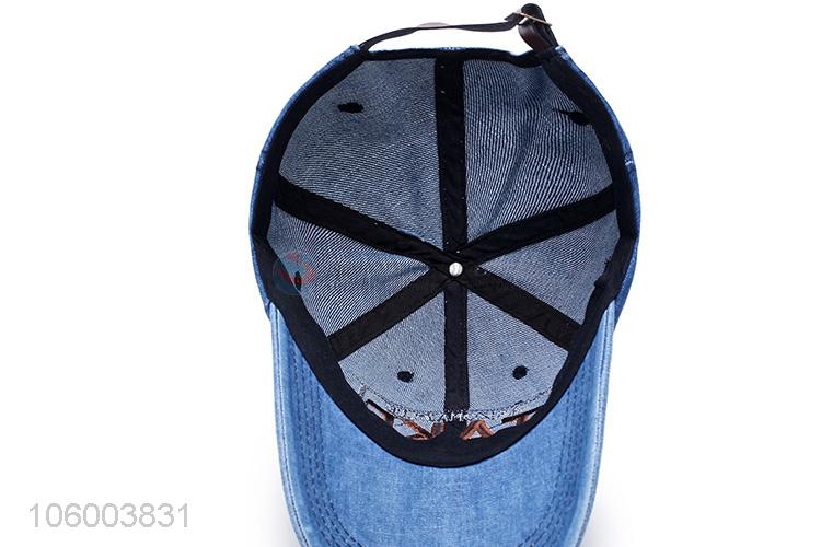 Wholesale unique design unisex denim caps dome cap