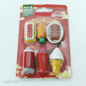 Factory Sales 6PC Cute Cartoon Eraser Set