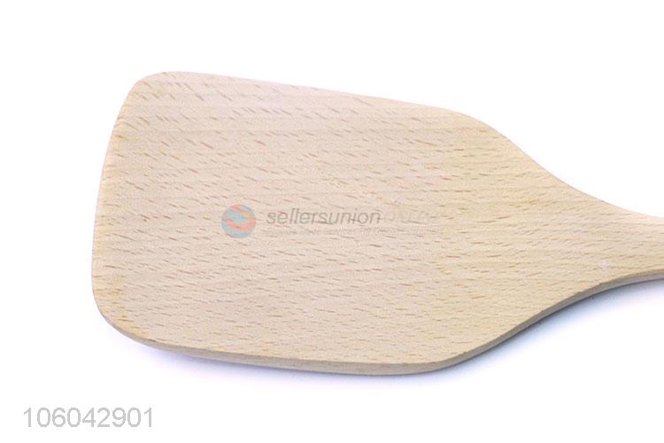 Promotional price natural wooden kitchen turner pancake turner