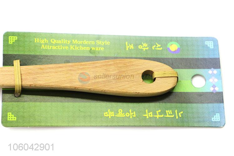 Promotional price natural wooden kitchen turner pancake turner