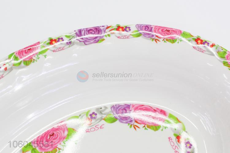 Wholesale melamine plastic noodle soup bowls flowers print