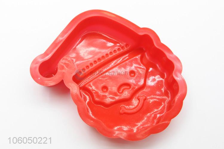 Cheap price santa claus head silicone cake mould